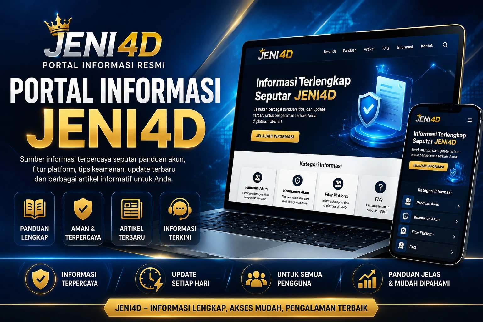 Portal Informasi JENI4D menampilkan panduan lengkap, artikel terbaru, informasi platform, tips keamanan akun, dan update terkini tahun 2026.