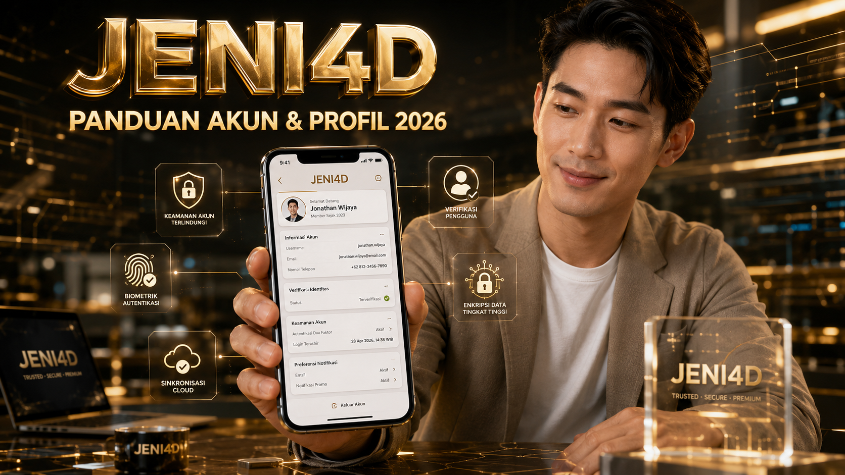 Panduan akun dan profil JENI4D 2026 dengan fitur keamanan dan verifikasi pengguna modern